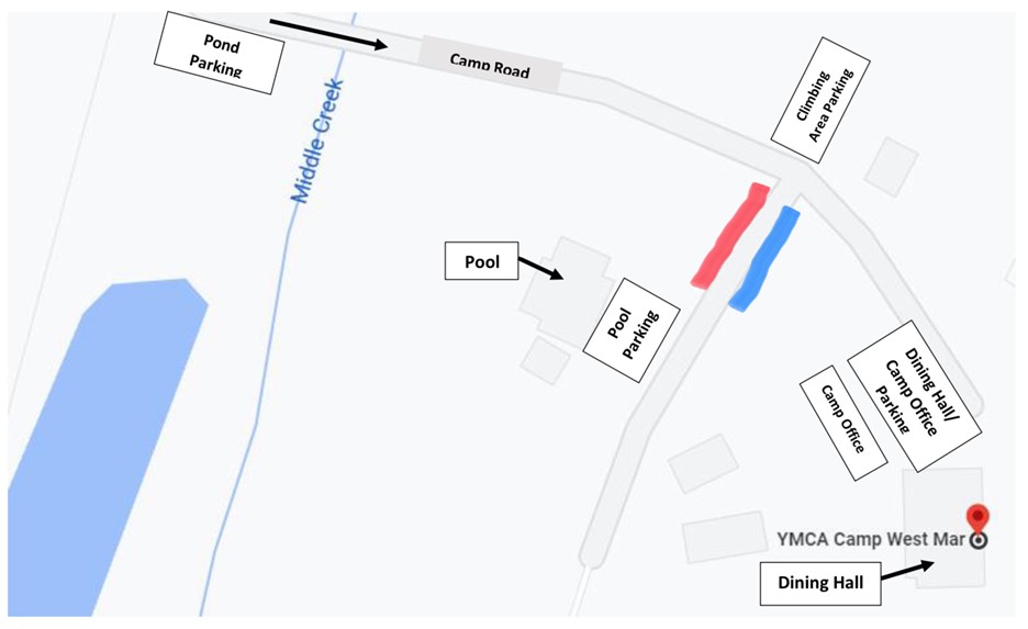 Map showing where to queue up for guided rides